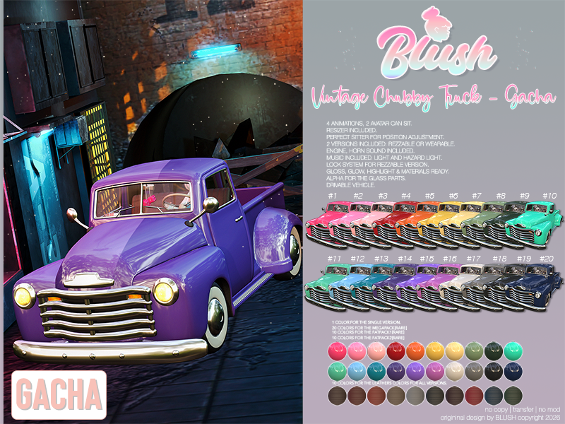 BLUSH - Vintage Chubby Truck - Gacha